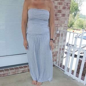 Luxe grey maxi dress size medium